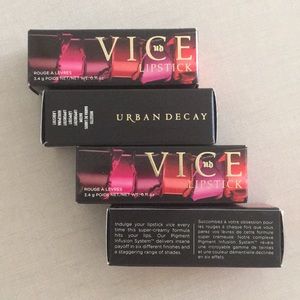 Set of 4 Urban Decay Vice lipsticks